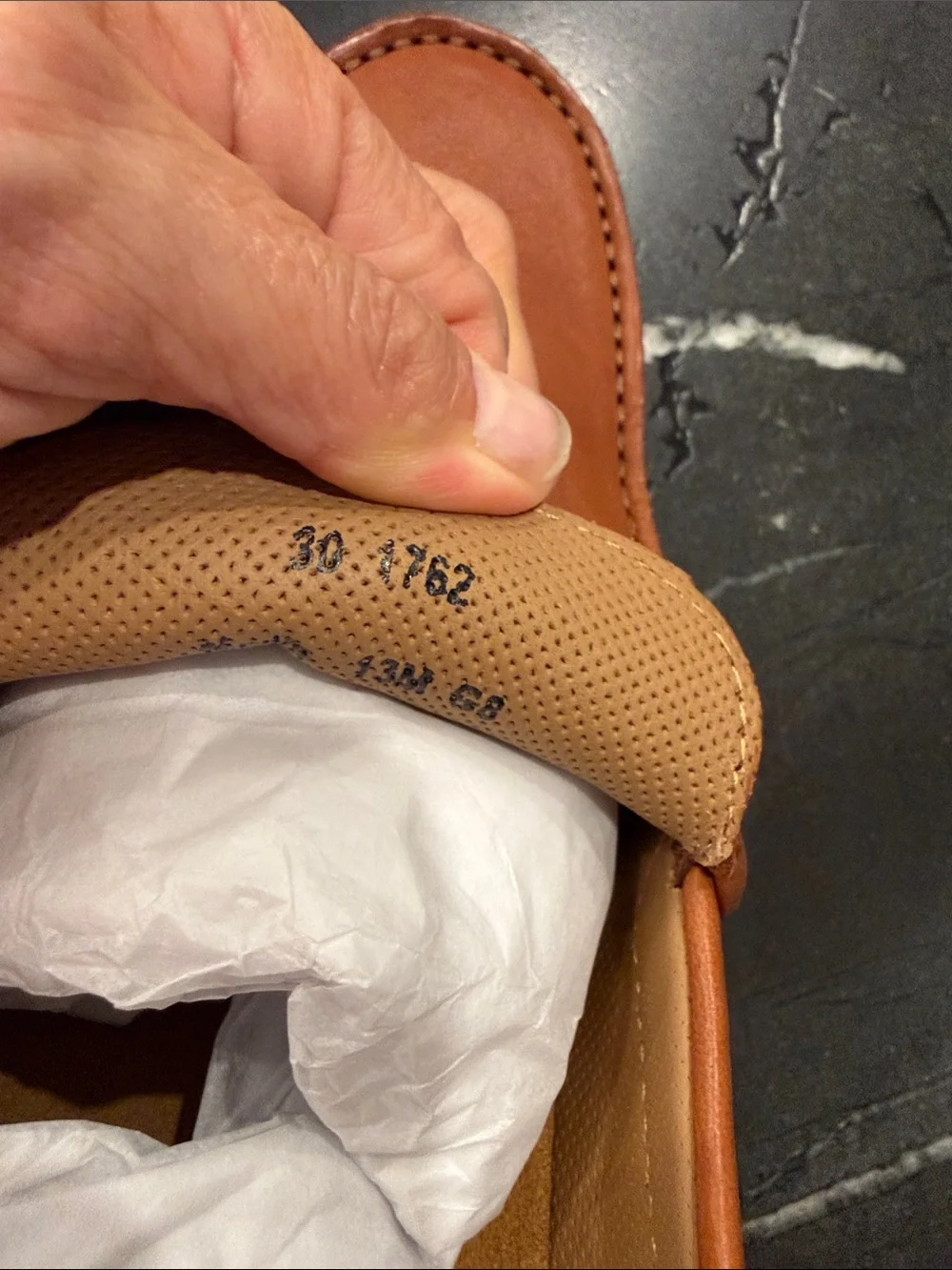 Trask Tan Leather Penny Loafers